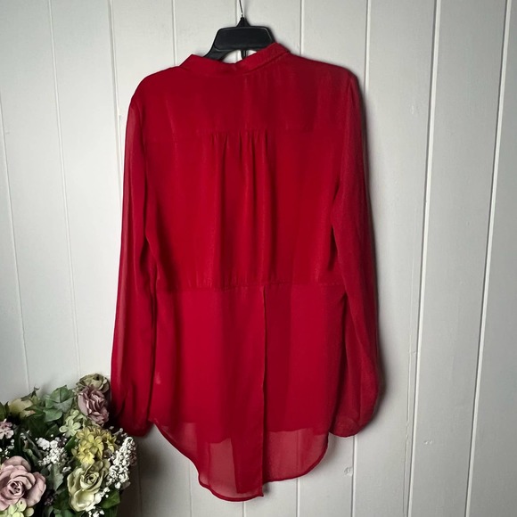 Free People The Best of Both Worlds Women's Red Blouse - size L - Picture 4 of 12